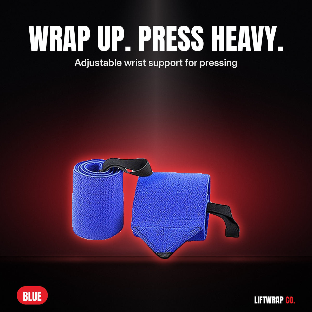 Thick Nylon Wrist Wrap – Blue by LiftWrap Co