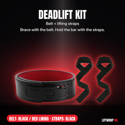 Deadlift Kit – Lever Belt + Lifting Straps