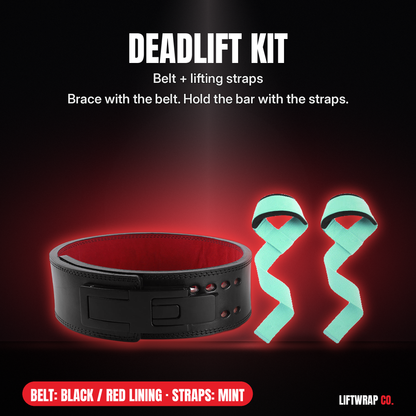 Deadlift Kit – Lever Belt + Lifting Straps
