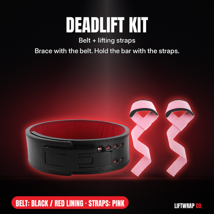 Deadlift Kit – Lever Belt + Lifting Straps