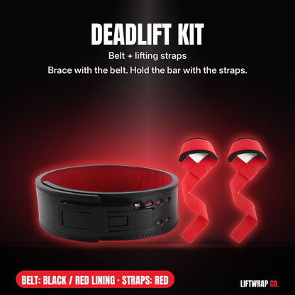 Deadlift Kit – Lever Belt + Lifting Straps