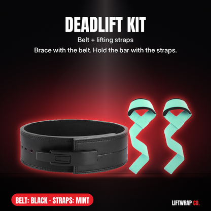 Deadlift Kit – Lever Belt + Lifting Straps