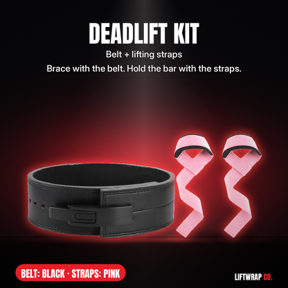 Deadlift Kit – Lever Belt + Lifting Straps