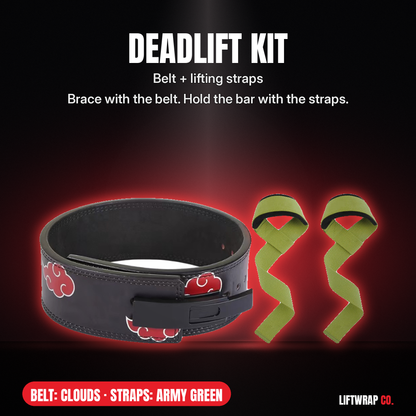 Deadlift Kit – Lever Belt + Lifting Straps