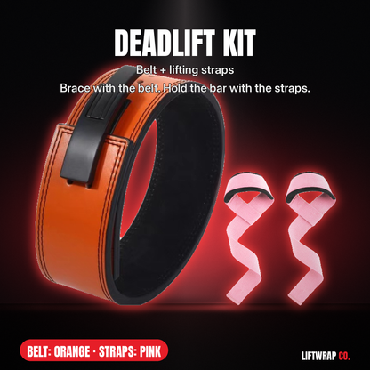 Deadlift Kit – Lever Belt + Lifting Straps