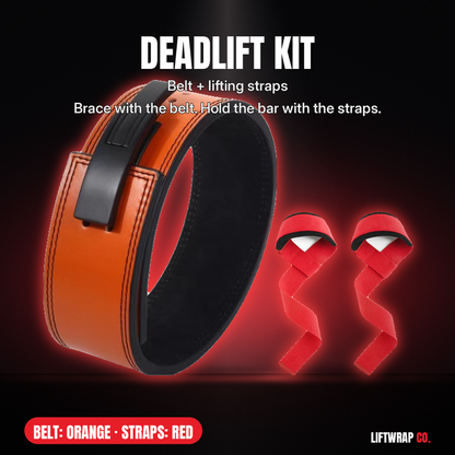 Deadlift Kit – Lever Belt + Lifting Straps