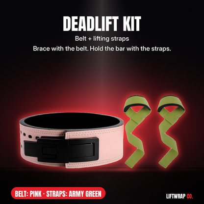 Deadlift Kit – Lever Belt + Lifting Straps
