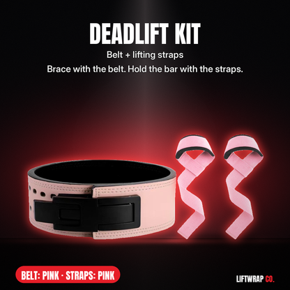 Deadlift Kit – Lever Belt + Lifting Straps