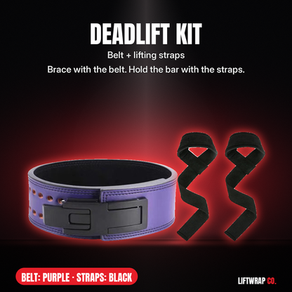 Deadlift Kit – Lever Belt + Lifting Straps