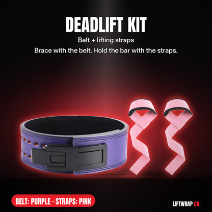 Deadlift Kit – Lever Belt + Lifting Straps