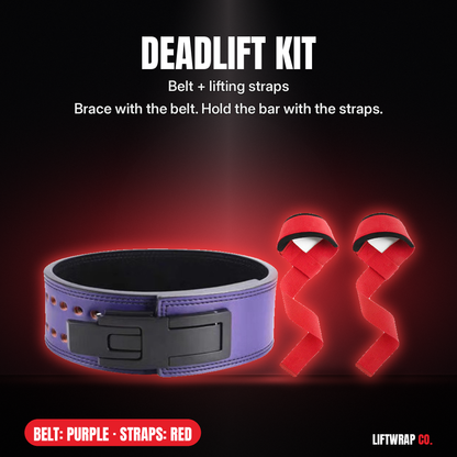 Deadlift Kit – Lever Belt + Lifting Straps