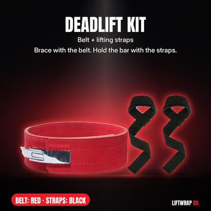 Deadlift Kit – Lever Belt + Lifting Straps