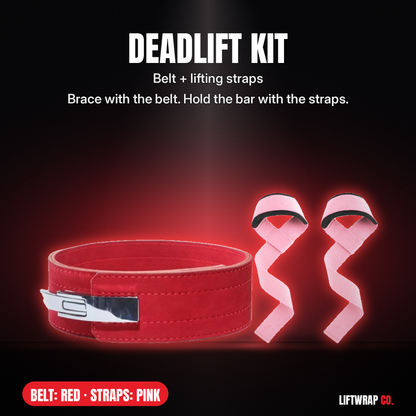 Deadlift Kit – Lever Belt + Lifting Straps