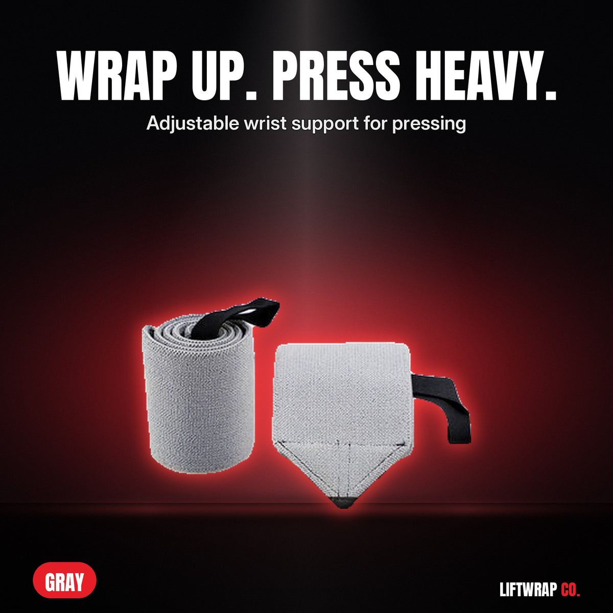 Thick Nylon Wrist Wrap – Gray by LiftWrap Co