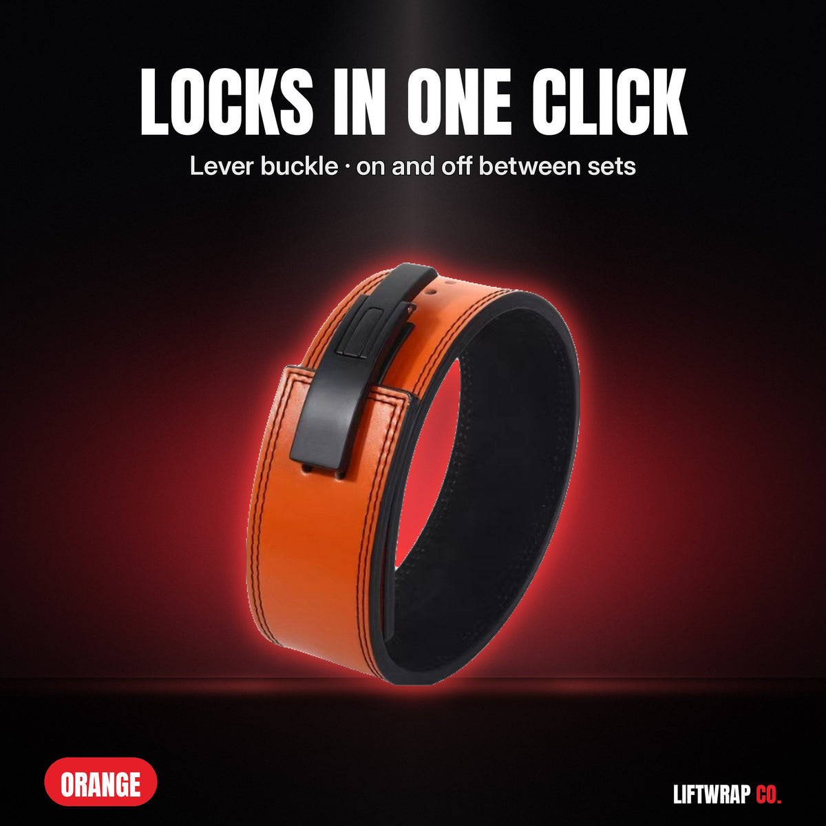 Lever Lifting Belt – Orange by LiftWrap Co