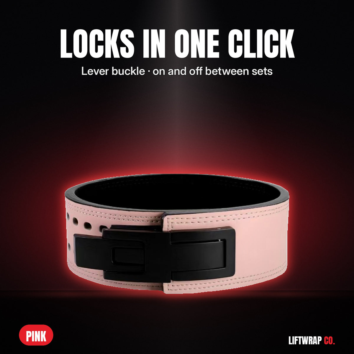 Lever Lifting Belt – Pink by LiftWrap Co