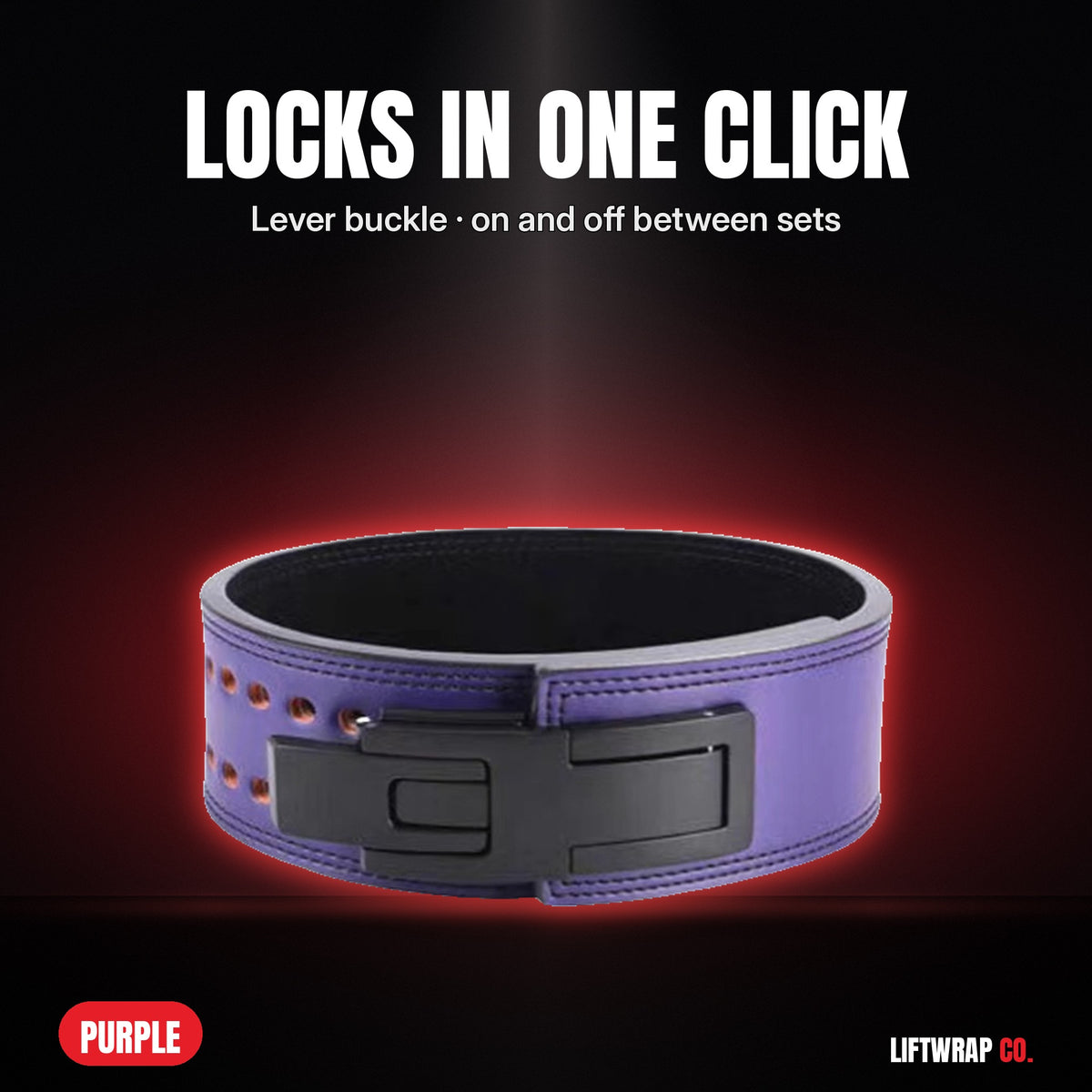 Lever Lifting Belt – Purple by LiftWrap Co