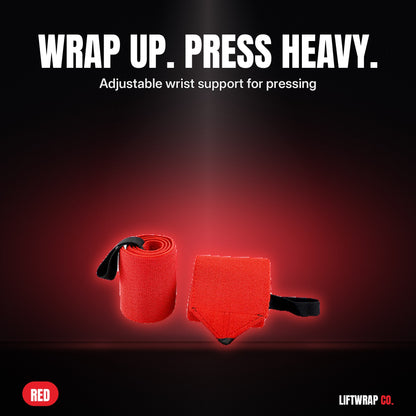 Thick Nylon Wrist Wrap – Red by LiftWrap Co