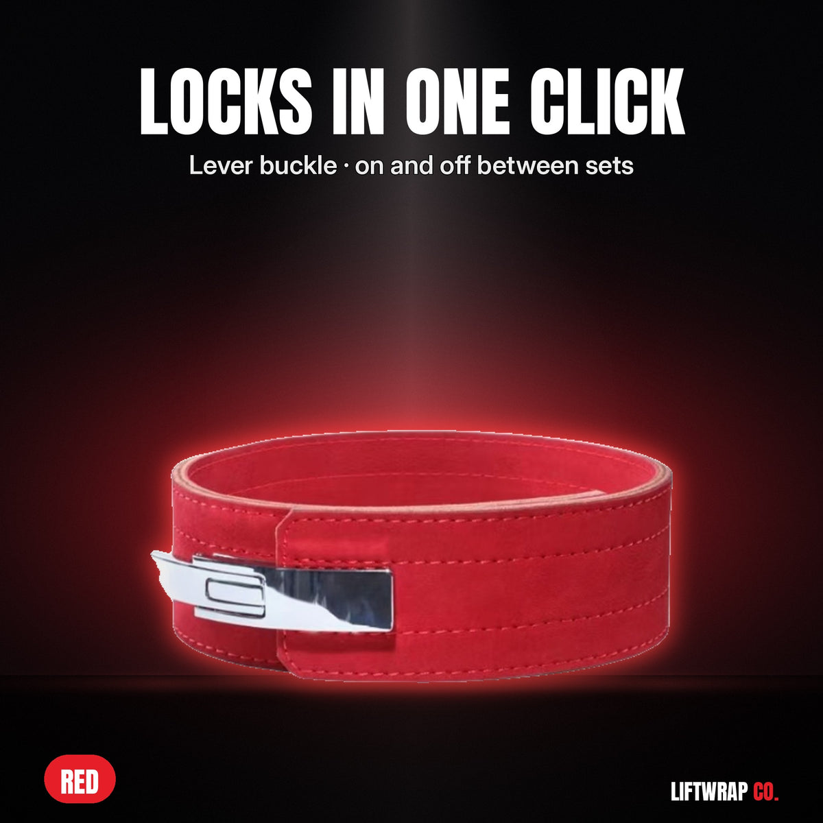 Lever Lifting Belt – Red by LiftWrap Co