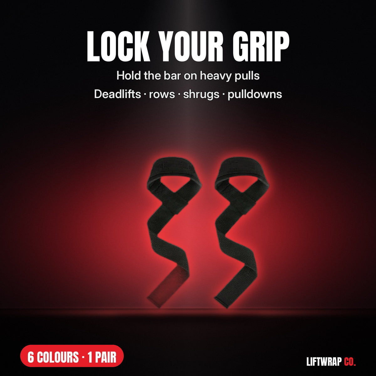 Hard Pull Grip Straps by LiftWrap Co
