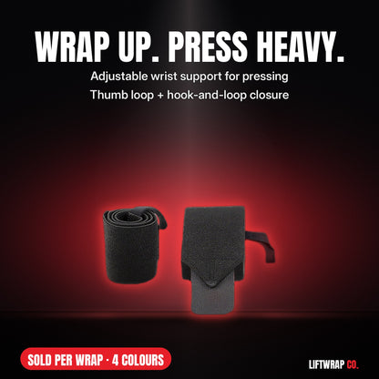 Thick Nylon Wrist Wraps by LiftWrap Co