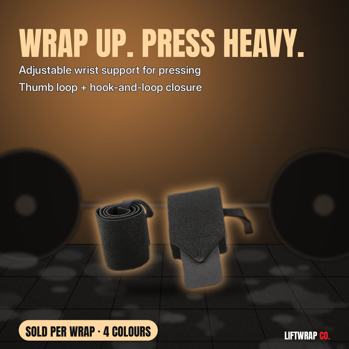 Thick Nylon Wrist Wraps by LiftWrap Co