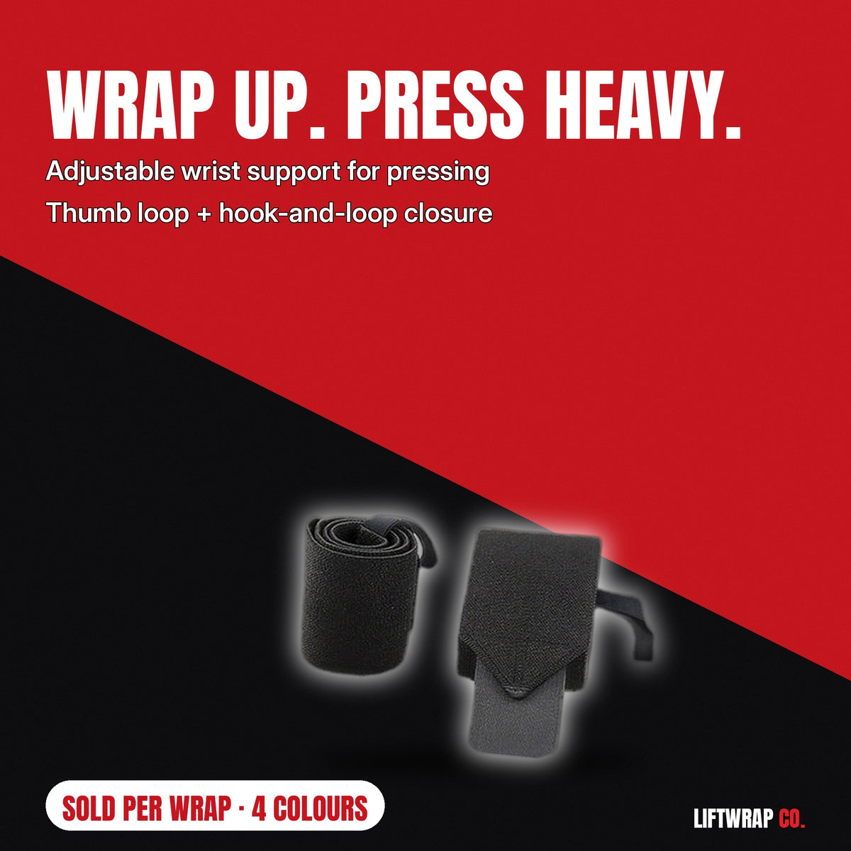 Thick Nylon Wrist Wraps by LiftWrap Co