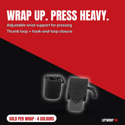 Thick Nylon Wrist Wraps by LiftWrap Co
